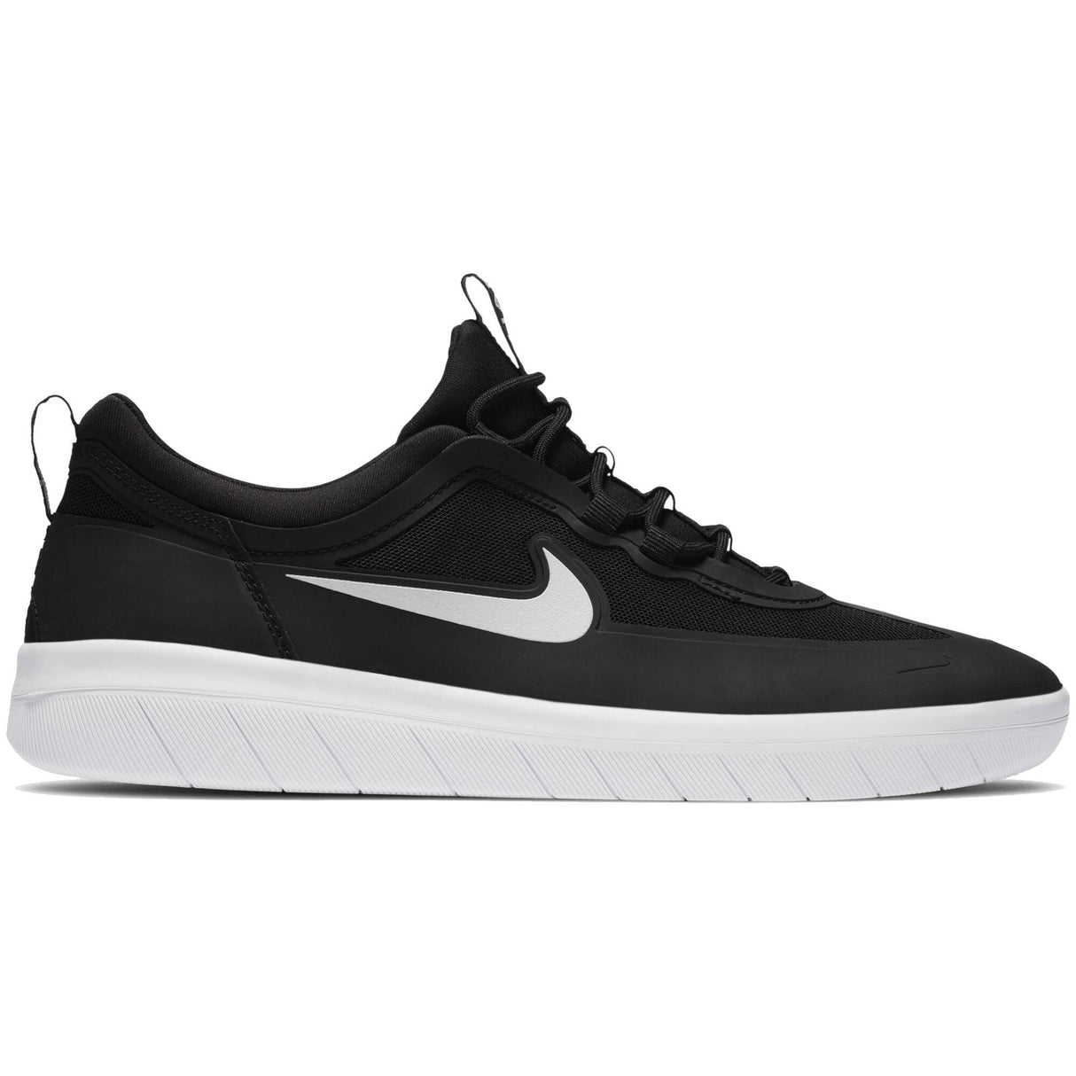 Nike SB Nyjah Free 2 Skate Shoes - Black/White-Black-Black