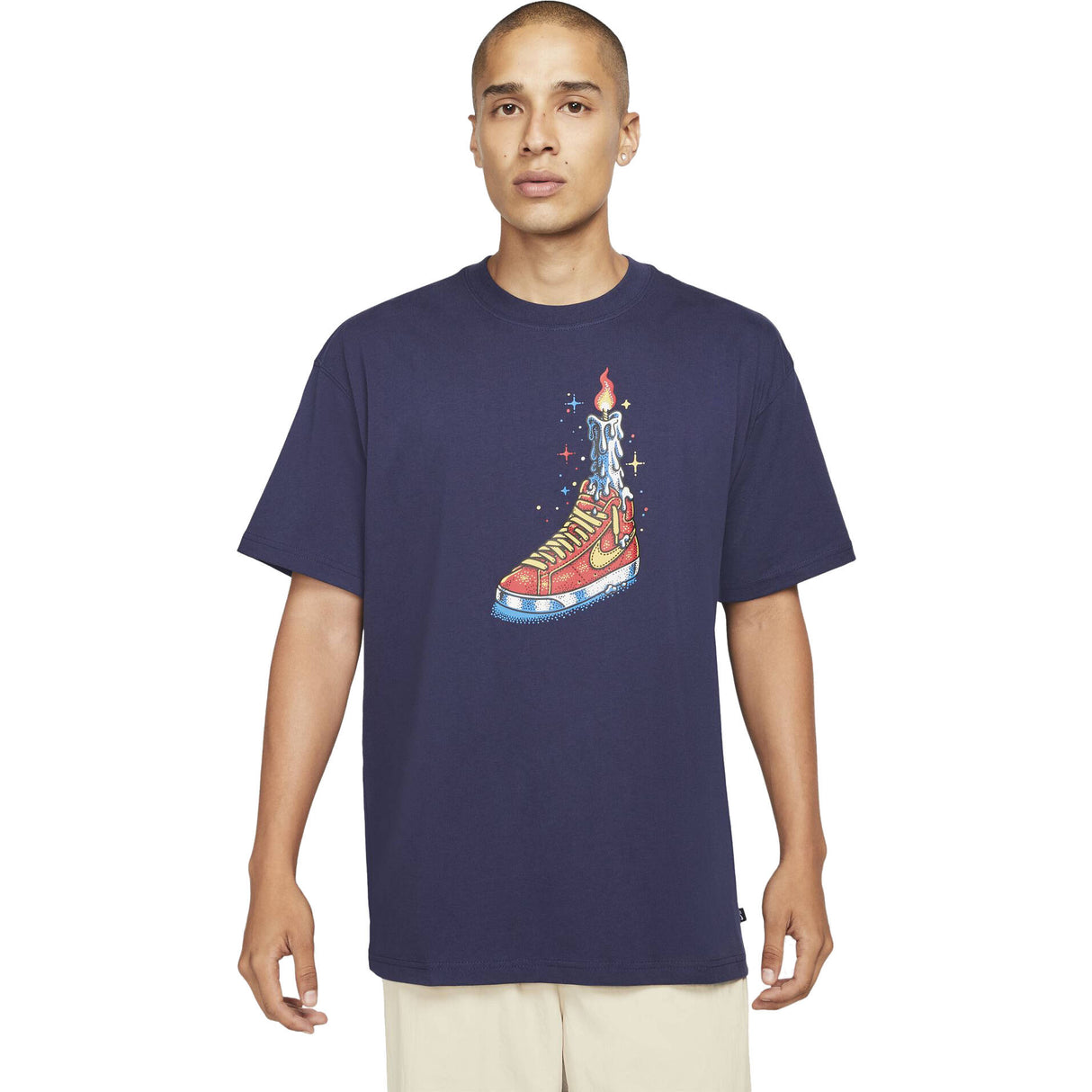 Nike SB Waxed T Shirt - Midnight Navy