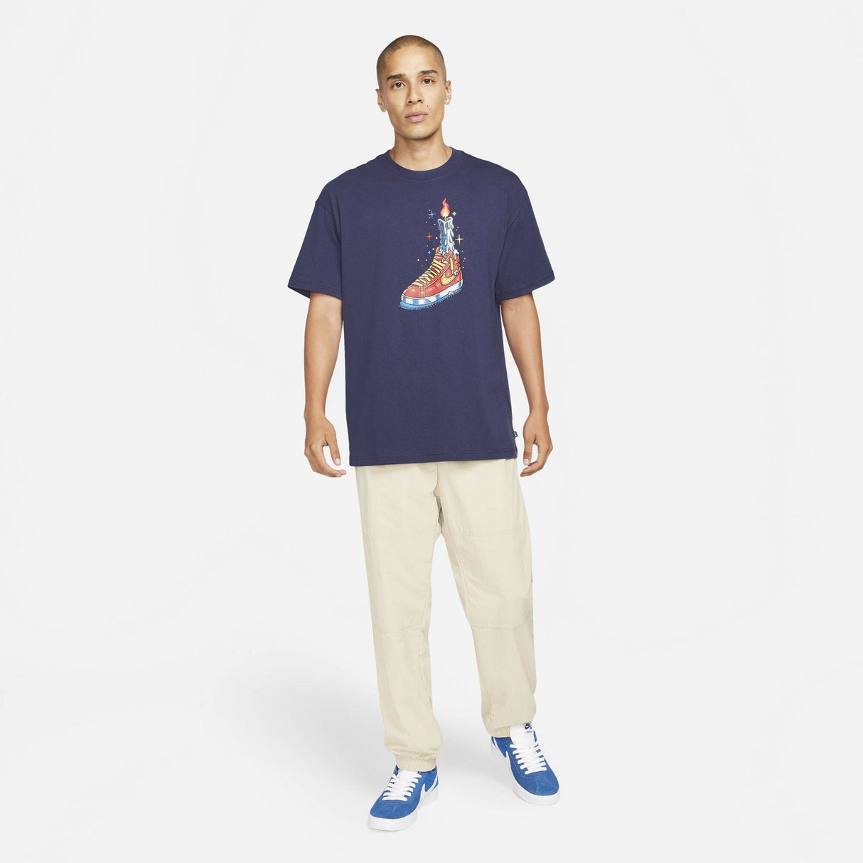 Nike SB Waxed T Shirt - Midnight Navy