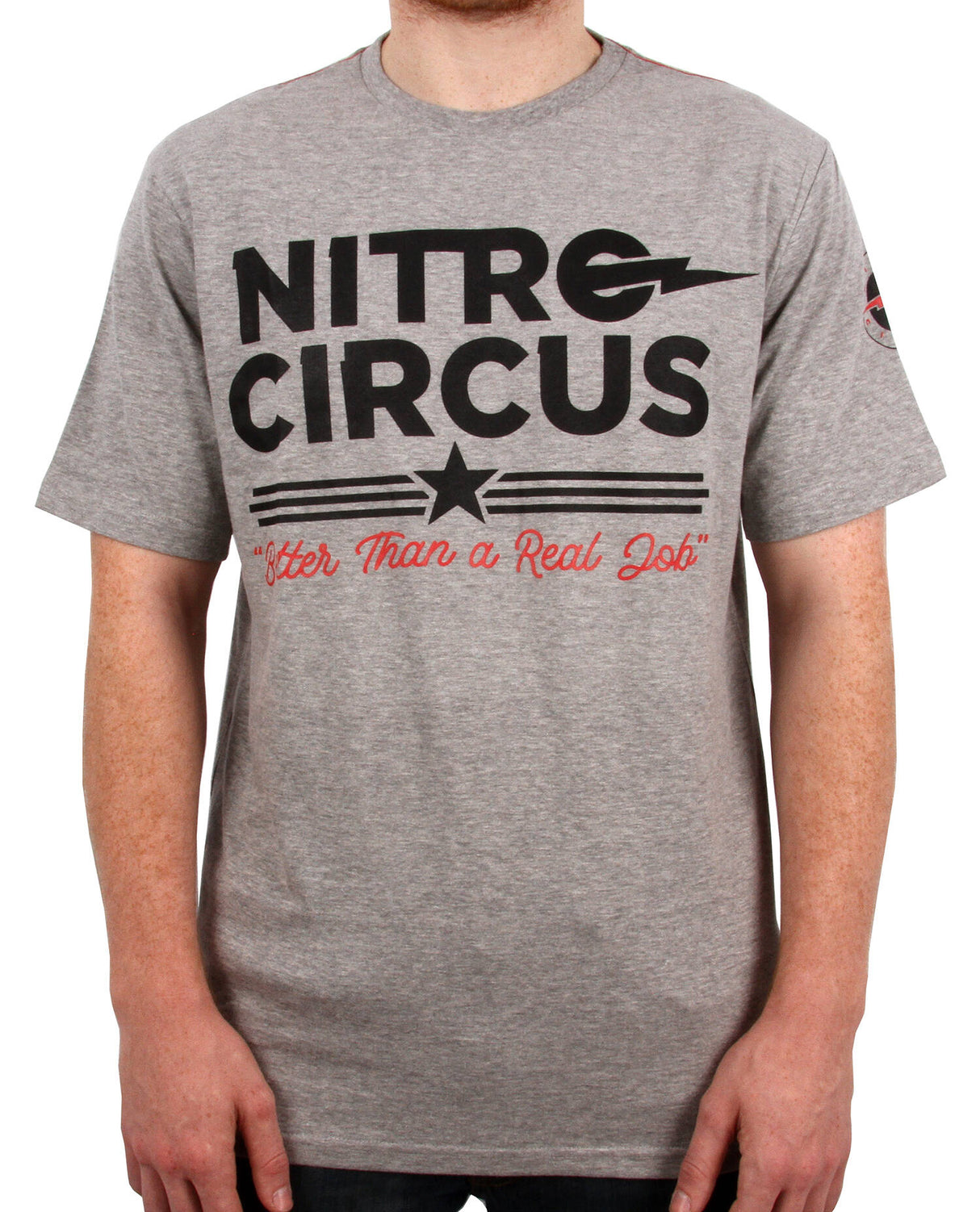 Nitro Circus U.S. Barmy T Shirt - Heather Grey Medium