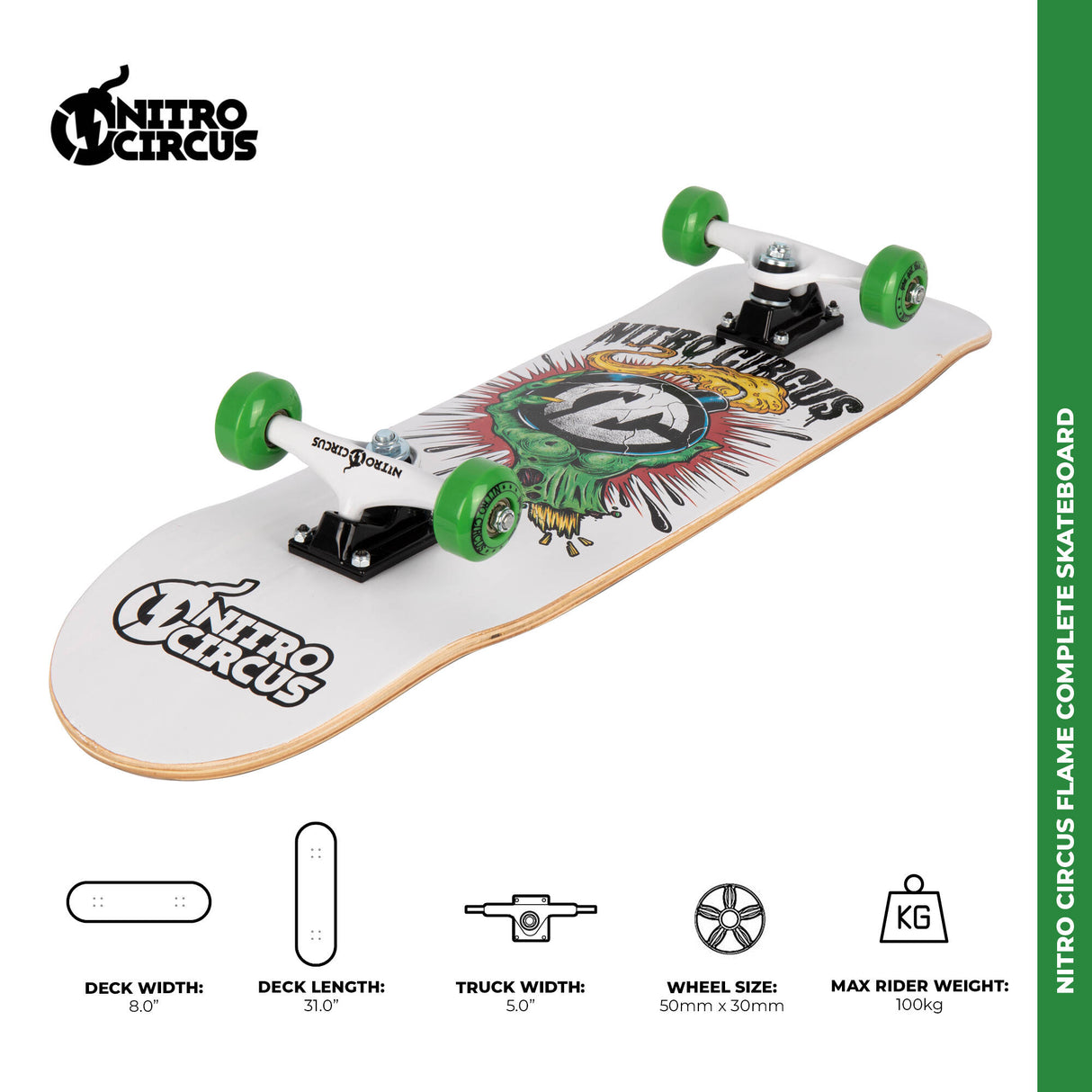 Nitro Circus Complete Skateboard 8" - Flame