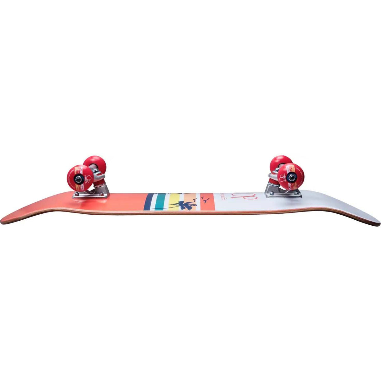 Ocean Pacific Sunset Complete Skateboard - White/Red 8"