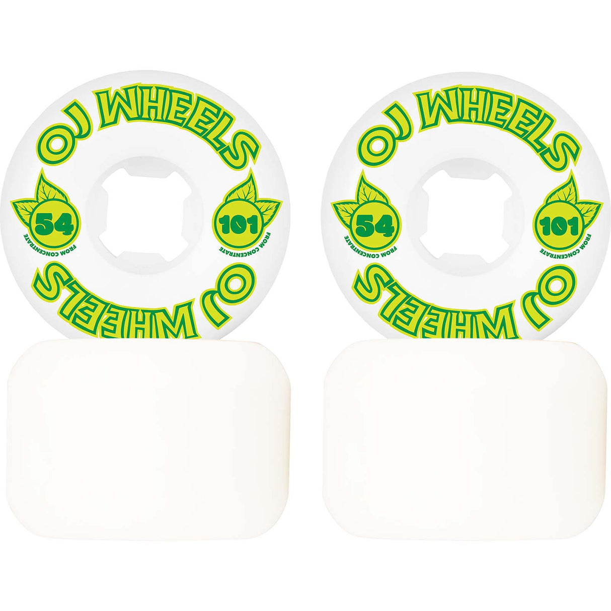 OJ From Concentrate Hardline Skateboard Wheels - White 54mm