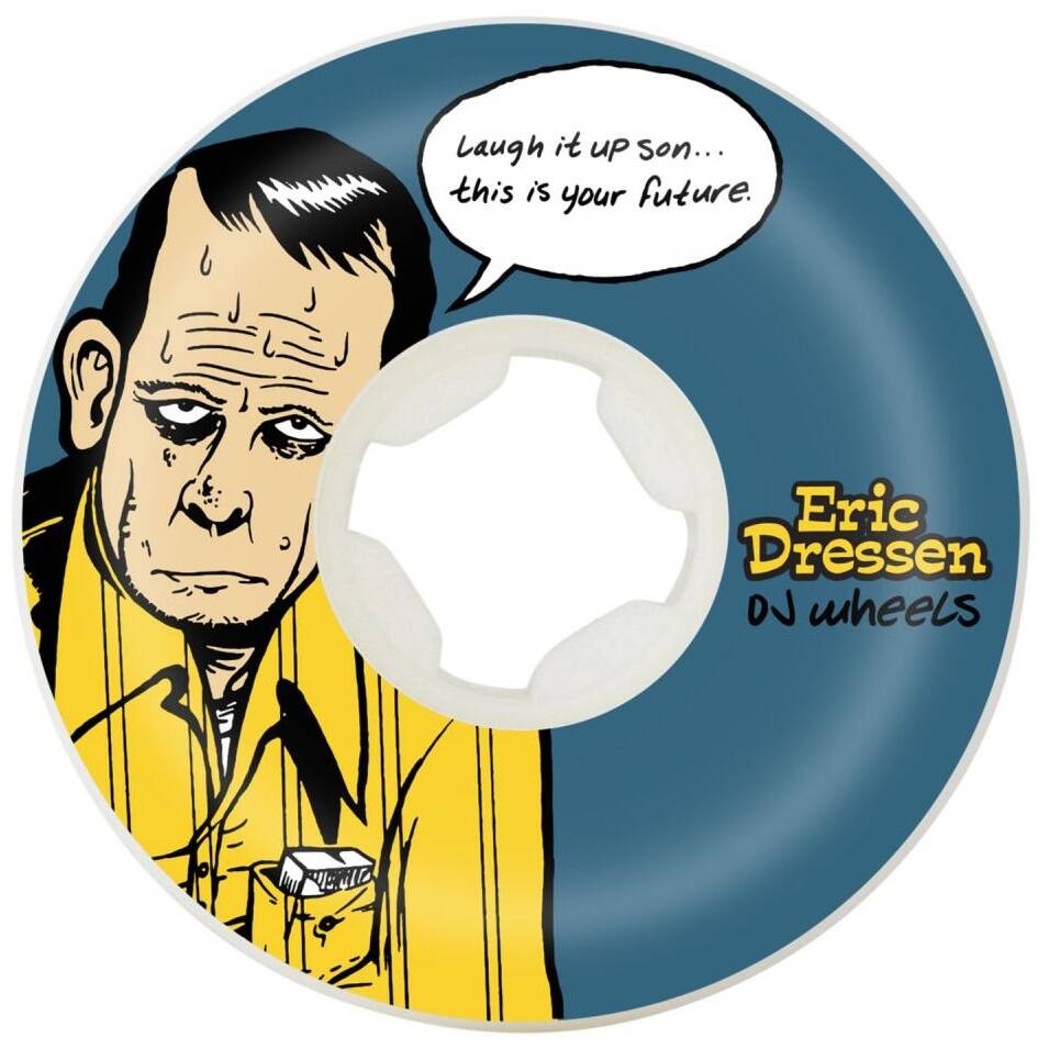 OJ Eric Dressen Laught It Up Skateboard Wheels - Blue/Yellow 58mm