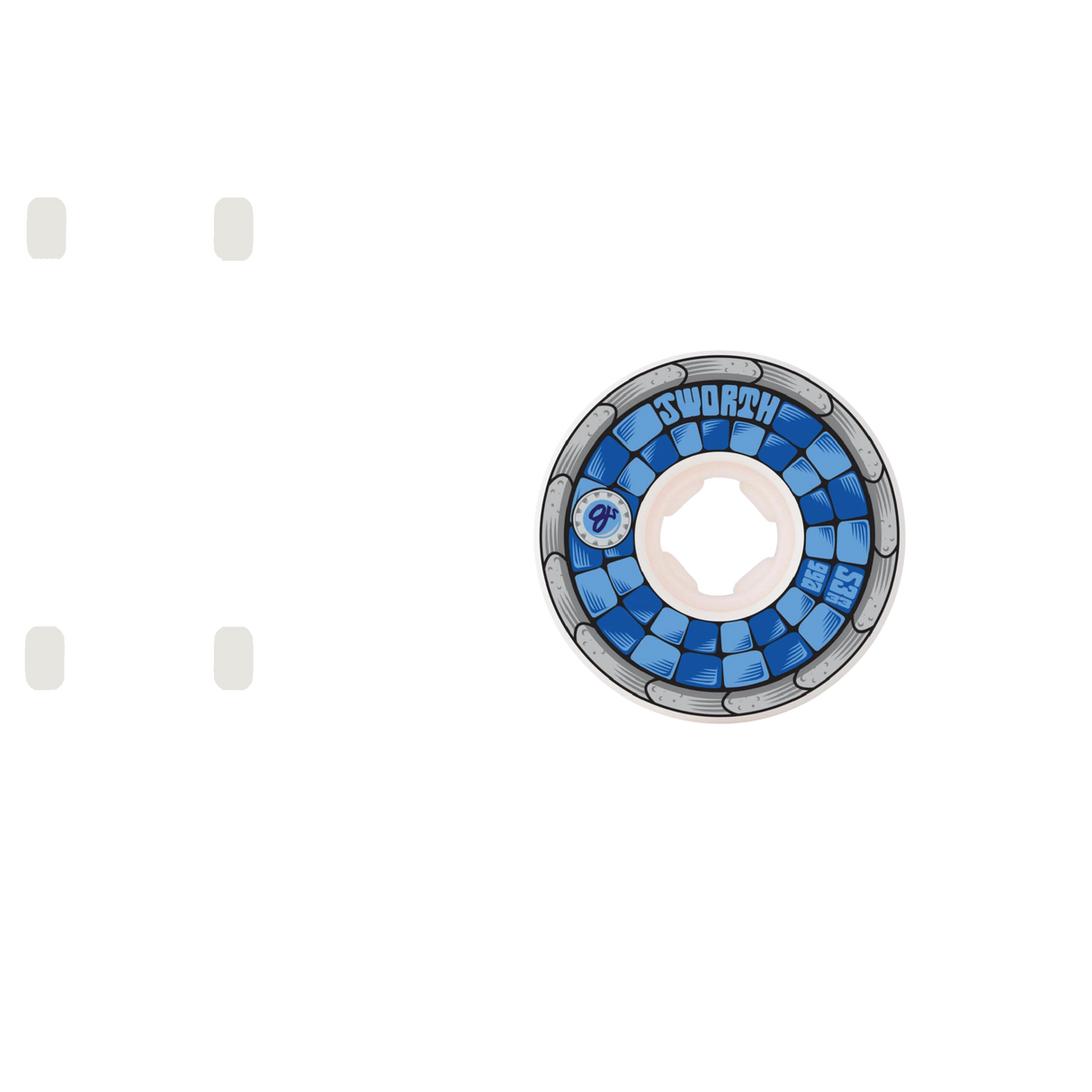 OJ Elite Hardline John Worthington Pool Tile Skateboard Wheels - Blue 53mm