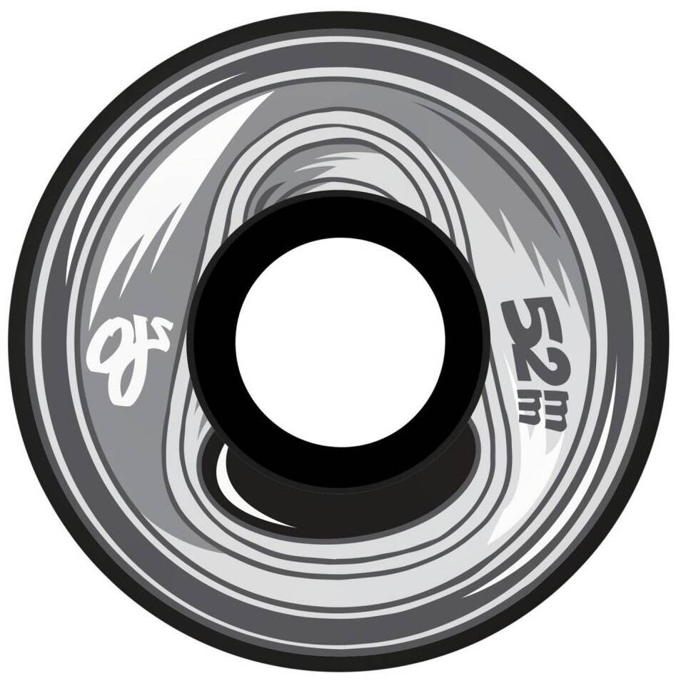 OJ Frozen Energy Keyframe Skateboard Wheels - Grey/Black 52mm