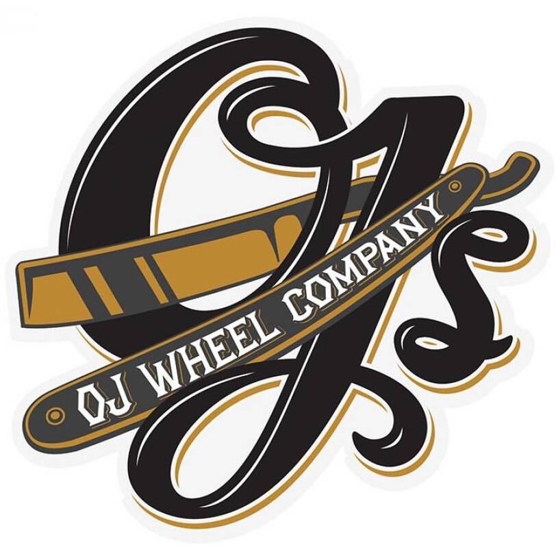 OJ Straight Razor Mylar Skateboard Sticker - Black/Gold