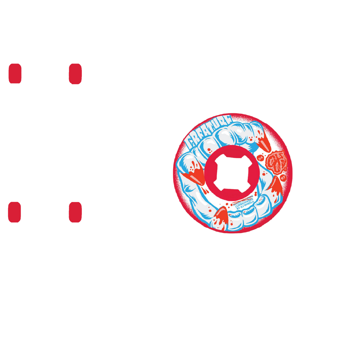OJ Curbsucker Bloodsuckers 97a Skateboard Wheels - Red - Red 56mm