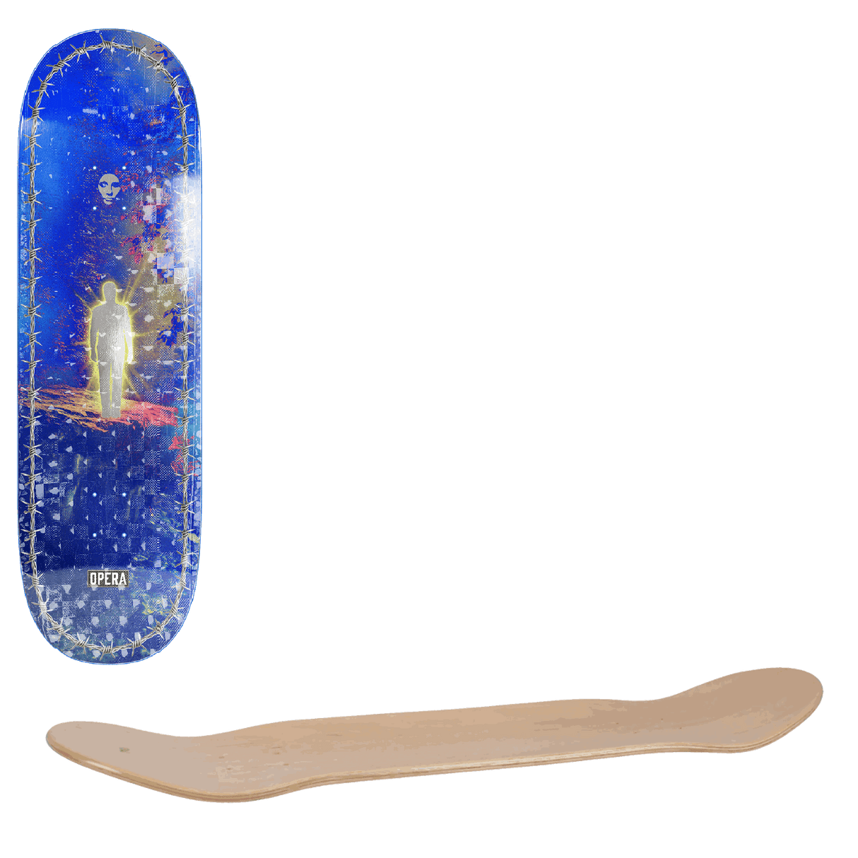 Opera Radiate Skateboard Deck - Blue 10"