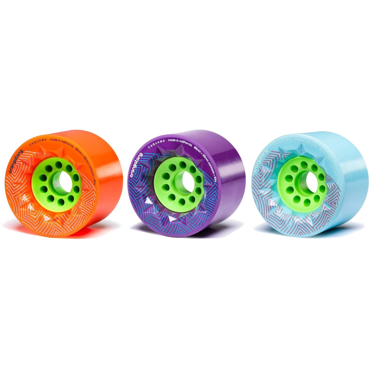 Orangatang Caguama 85mm Longboard Wheels - Orange 80a (Pack of 4)