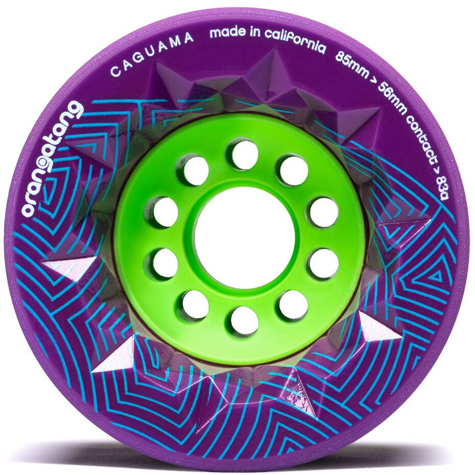 Orangatang Caguama 85mm Longboard Wheels - Purple 83a (Pack of 4)