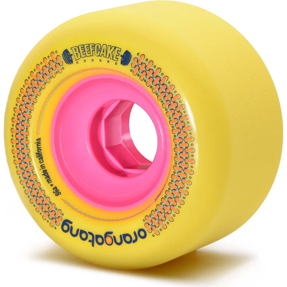 Orangatang Beefcake 73mm Longboard Wheels (Pack Of 4) - Yellow 86a