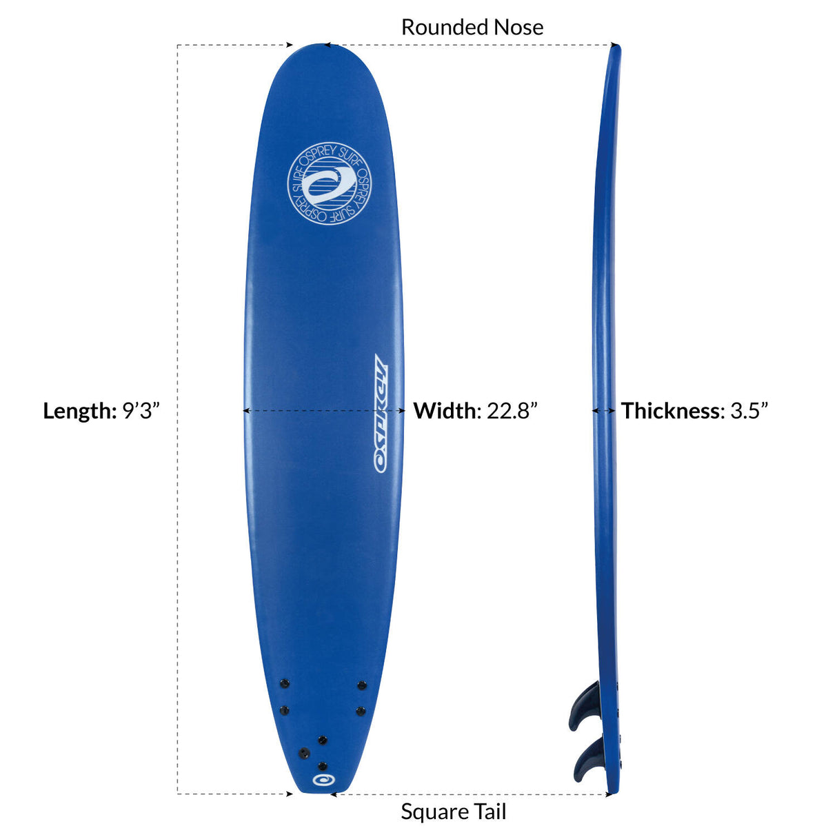 Osprey Foamie Surfboard - Blue 9' 3''