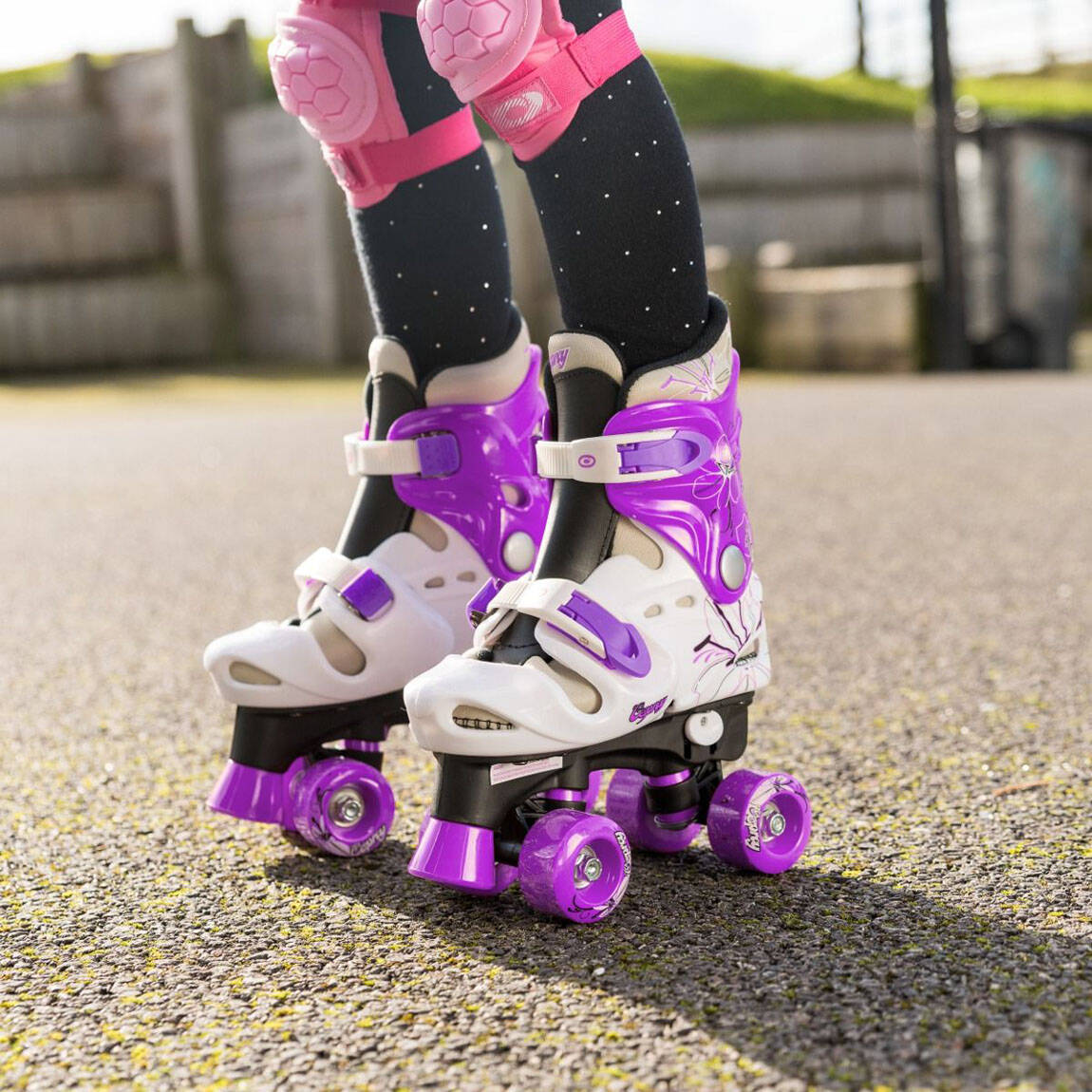 Osprey Quad Adjustable Roller Skates - Purple