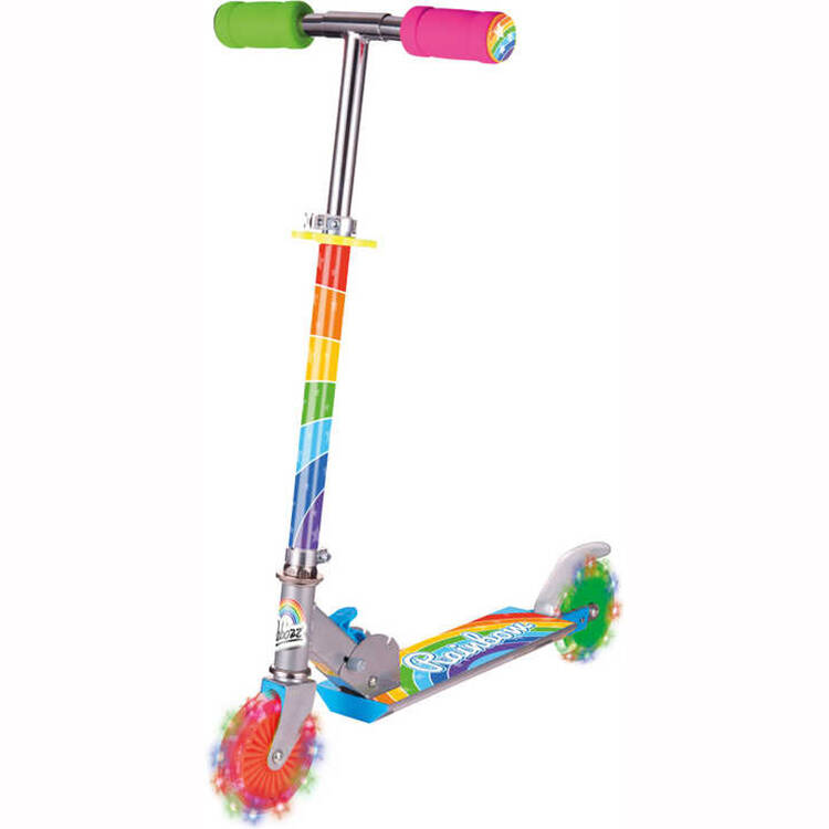 Ozbozz Rainbow Flashing Wheels Kids Scooter