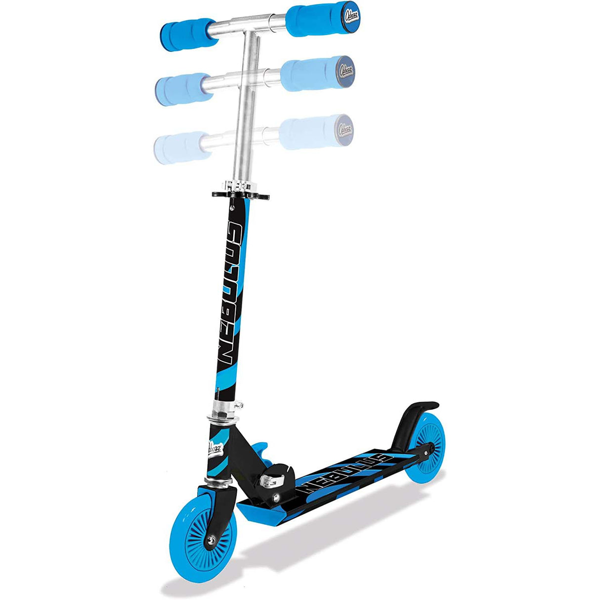 Ozbozz Nebulous Kids Scooter - Black/Blue Chrome