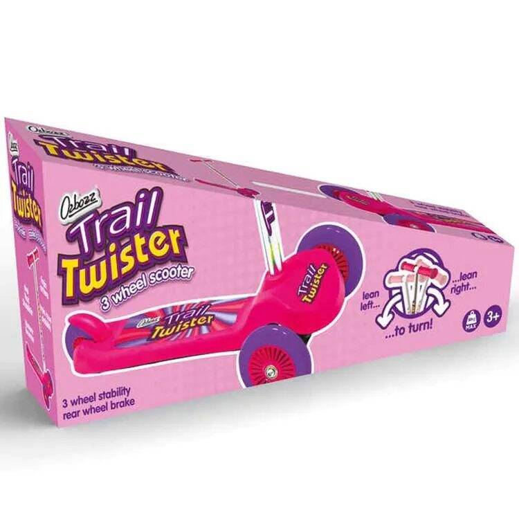 Ozbozz Trail Twist Scooter - Pink