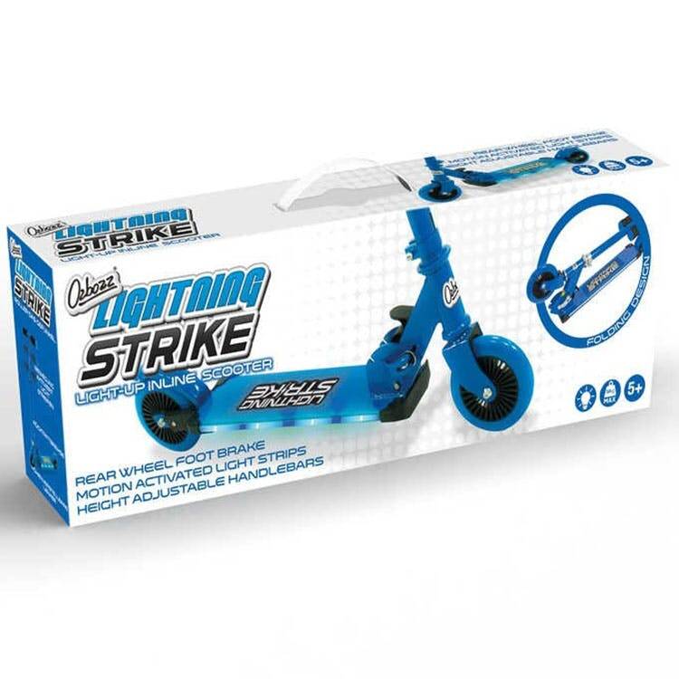 Ozbozz Lightning Strike With Step On Function Scooter - Blue