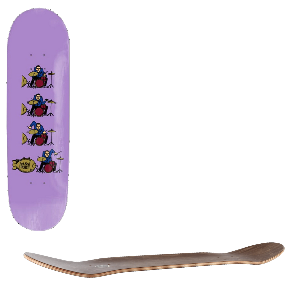 Pass-Port What U Thought Drums Skateboard Deck 8.0''
