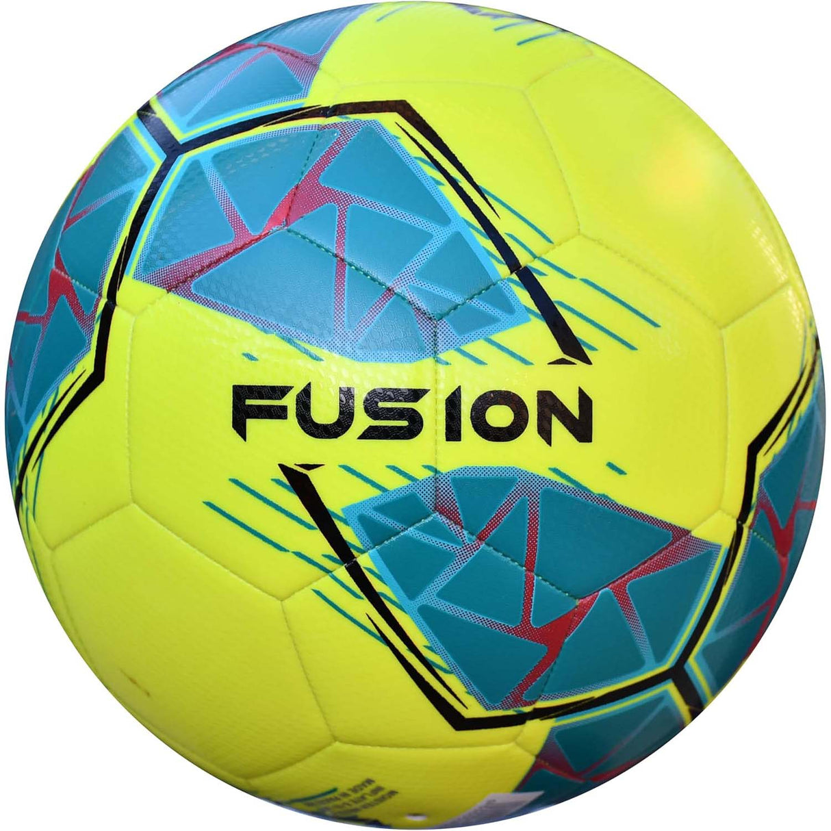 Precision Fusion FIFA Basic Training Size 5 Football - Fluo Yellow/Teal/Cyan/Red
