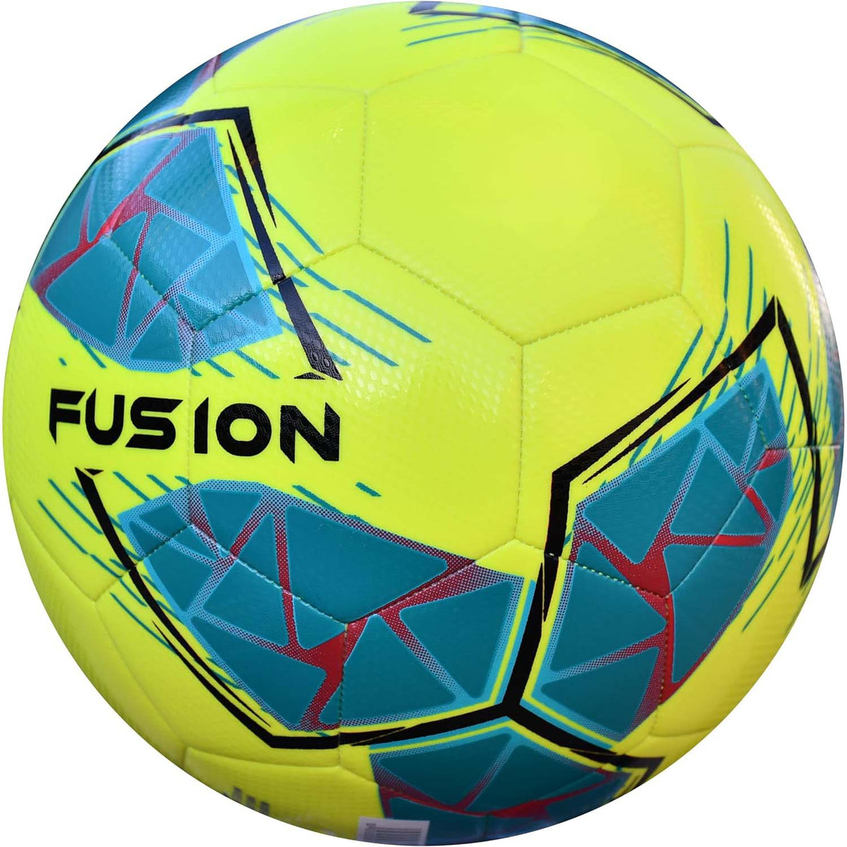 Precision Fusion FIFA Basic Training Size 5 Football - Fluo Yellow/Teal/Cyan/Red