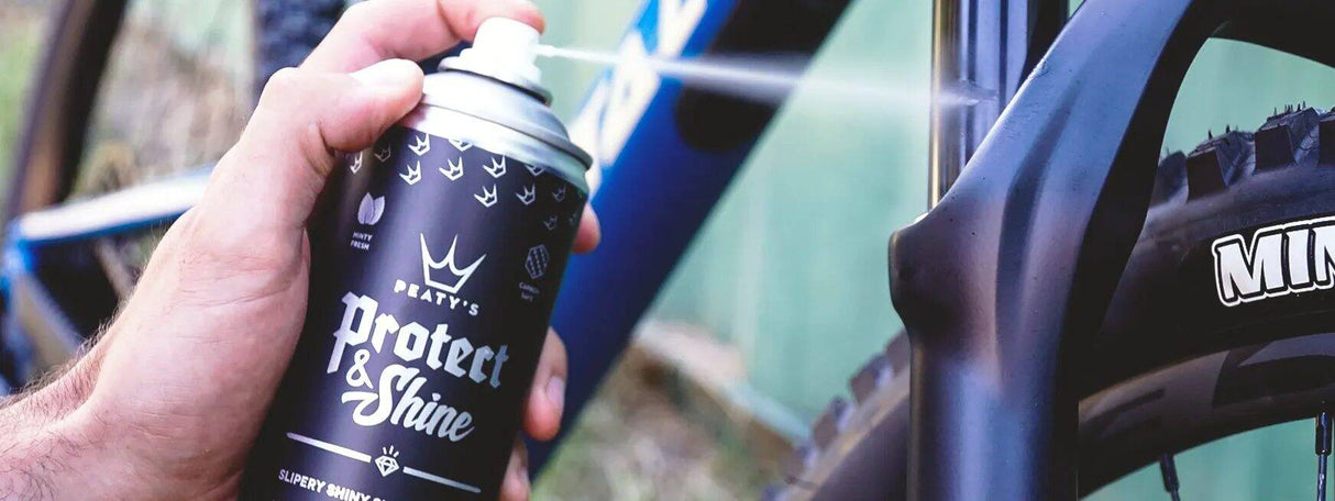Peatys Protect & Shine Silicone Spray 400ml Aerosol Bike Cleaner