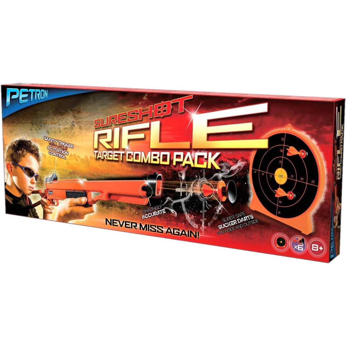 Petron Sureshot Toy Rifle and Target Combo Pack - Orange