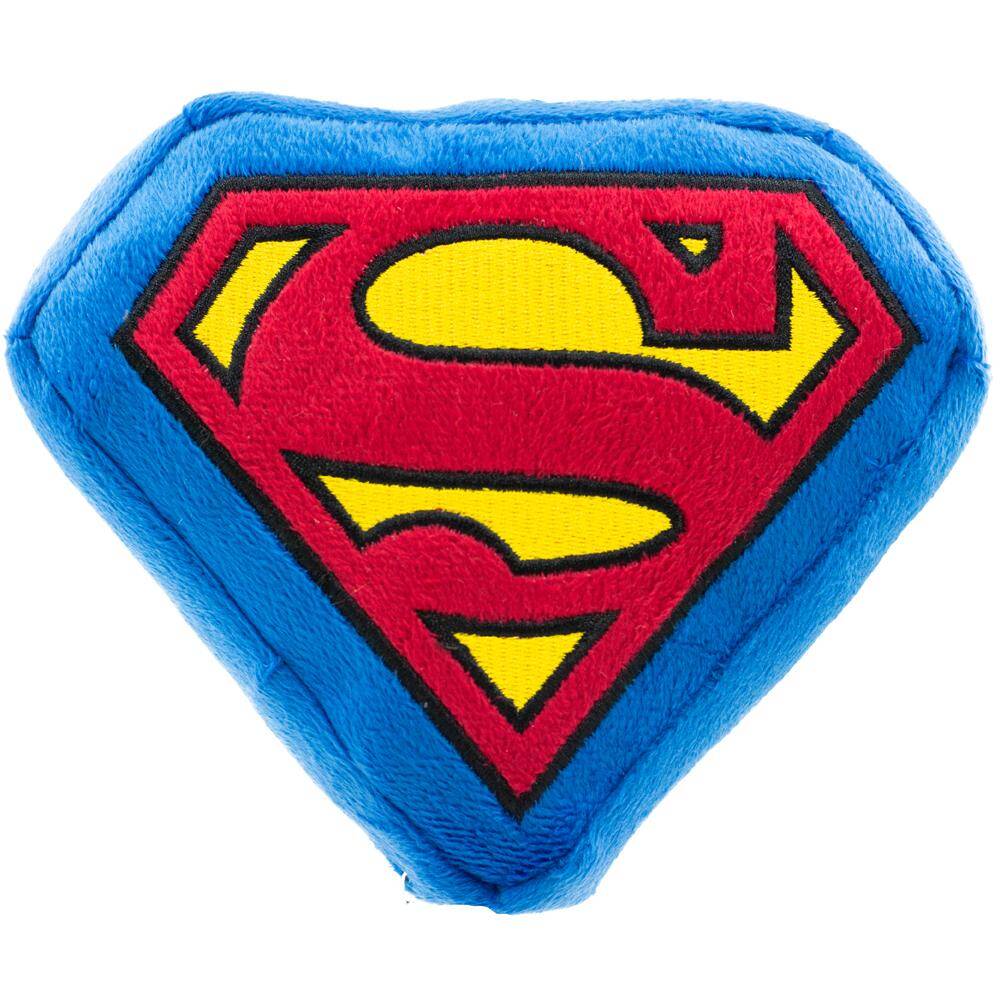 Dog Toy Squeaky Plush - Superman Shield