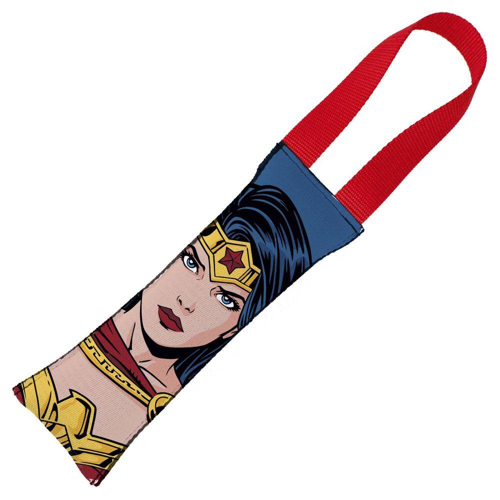 Dog Toy Tug Toy - Wonder Woman Character + Logo