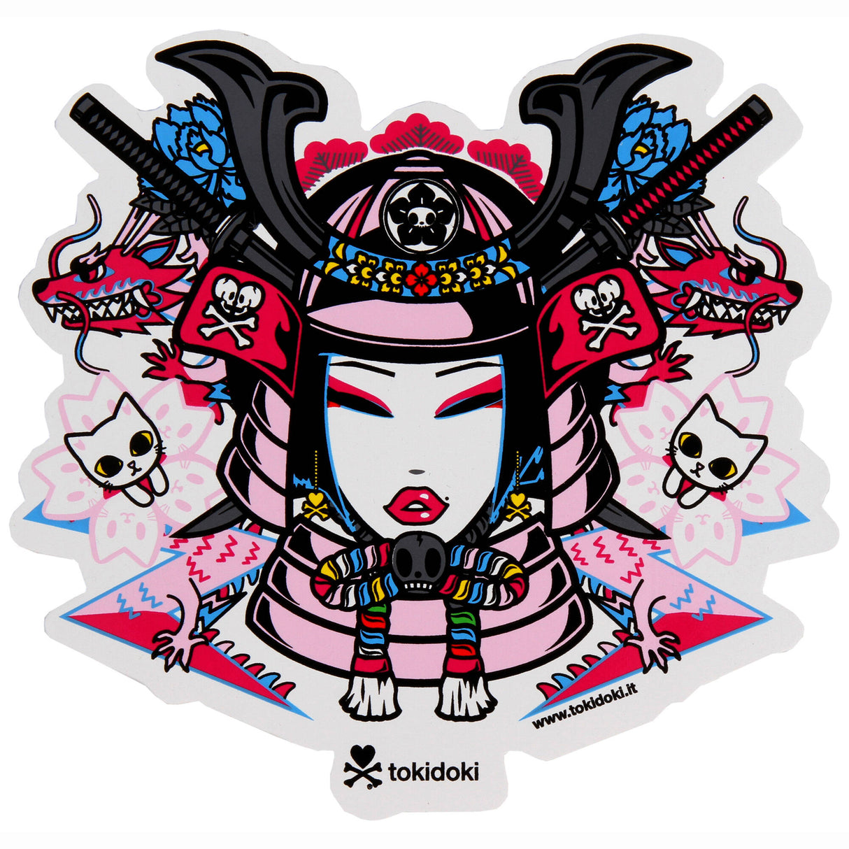 Tokidoki Samurai Girl Sticker