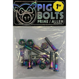 Pig Wheels 1" Allen Skateboard Truck Bolts - Prime