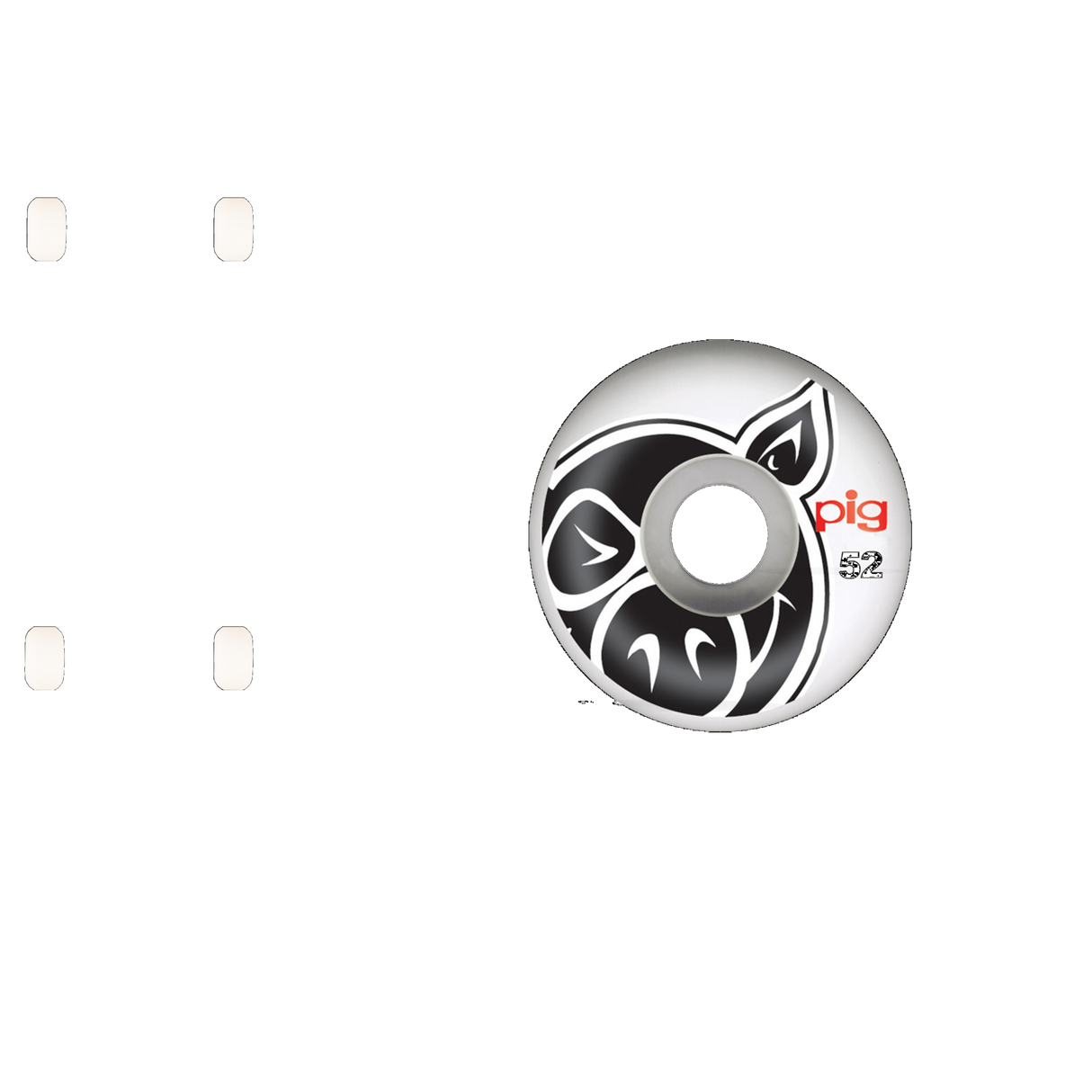 Pig Head Natural Wheels - 52mm