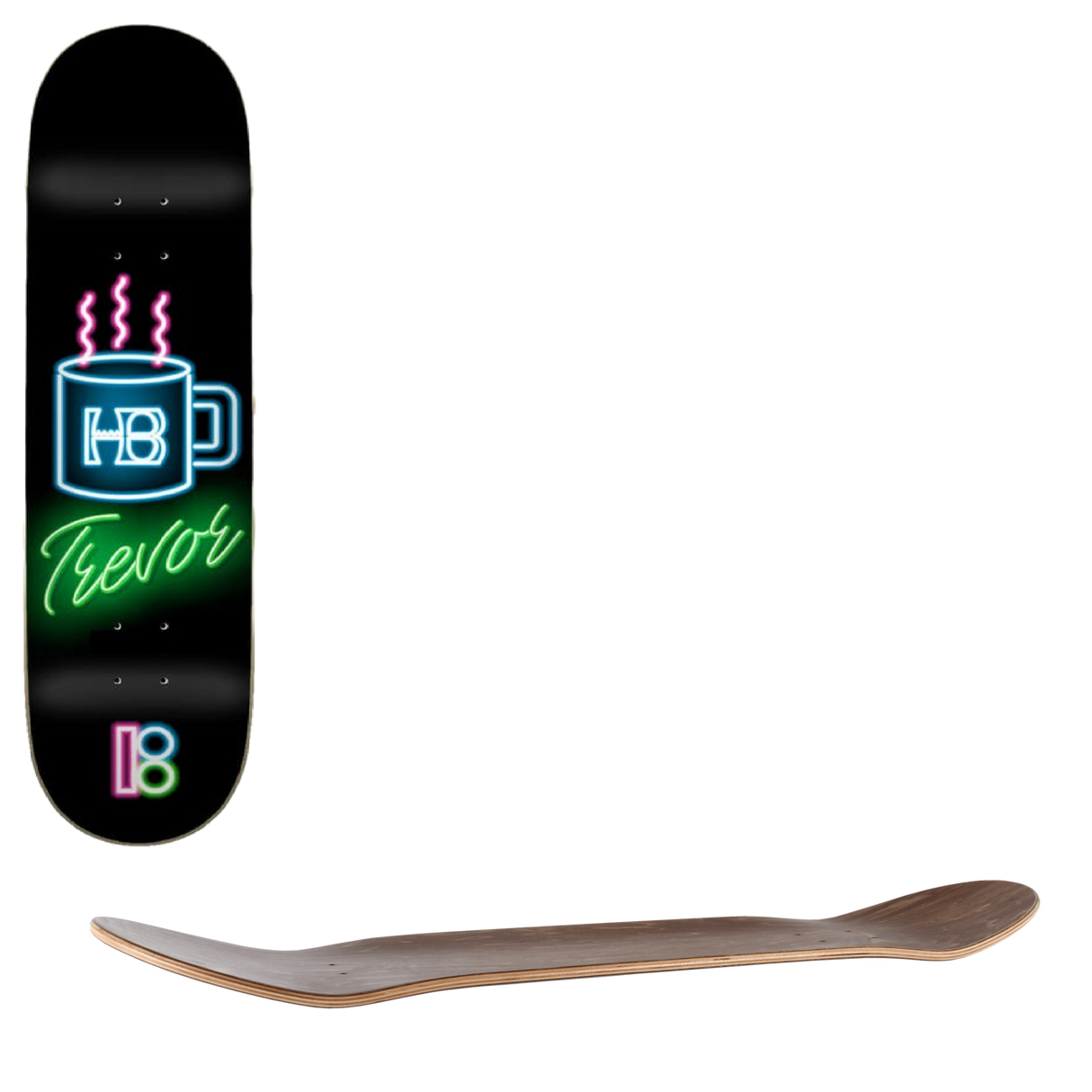 Plan B Trevor Neon Skateboard Deck - 8.125''