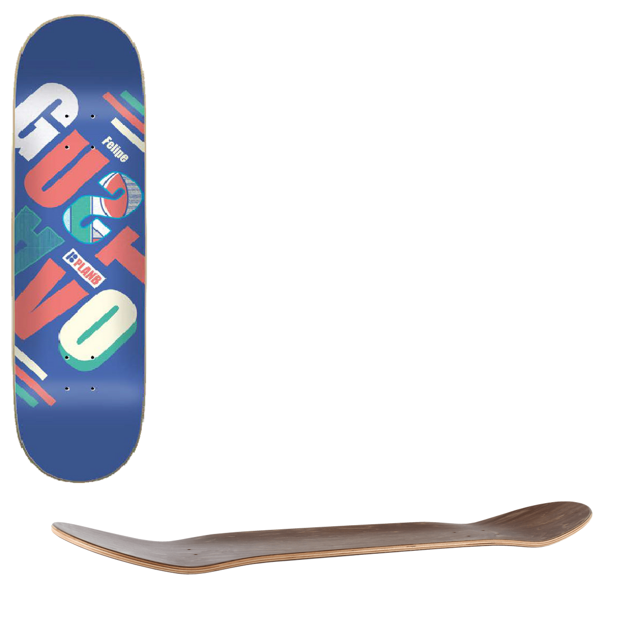 Plan B Diagonals Skateboard Deck - Gustavo 8"