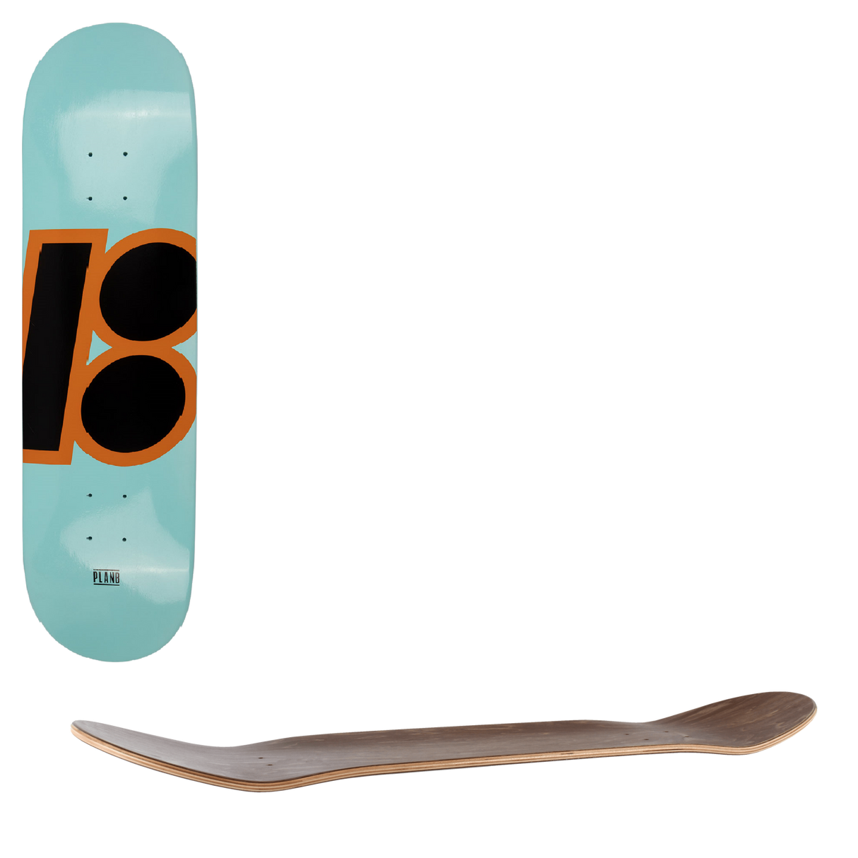 Plan B Full Dipper Shifted Skateboard Deck - Blue 8"