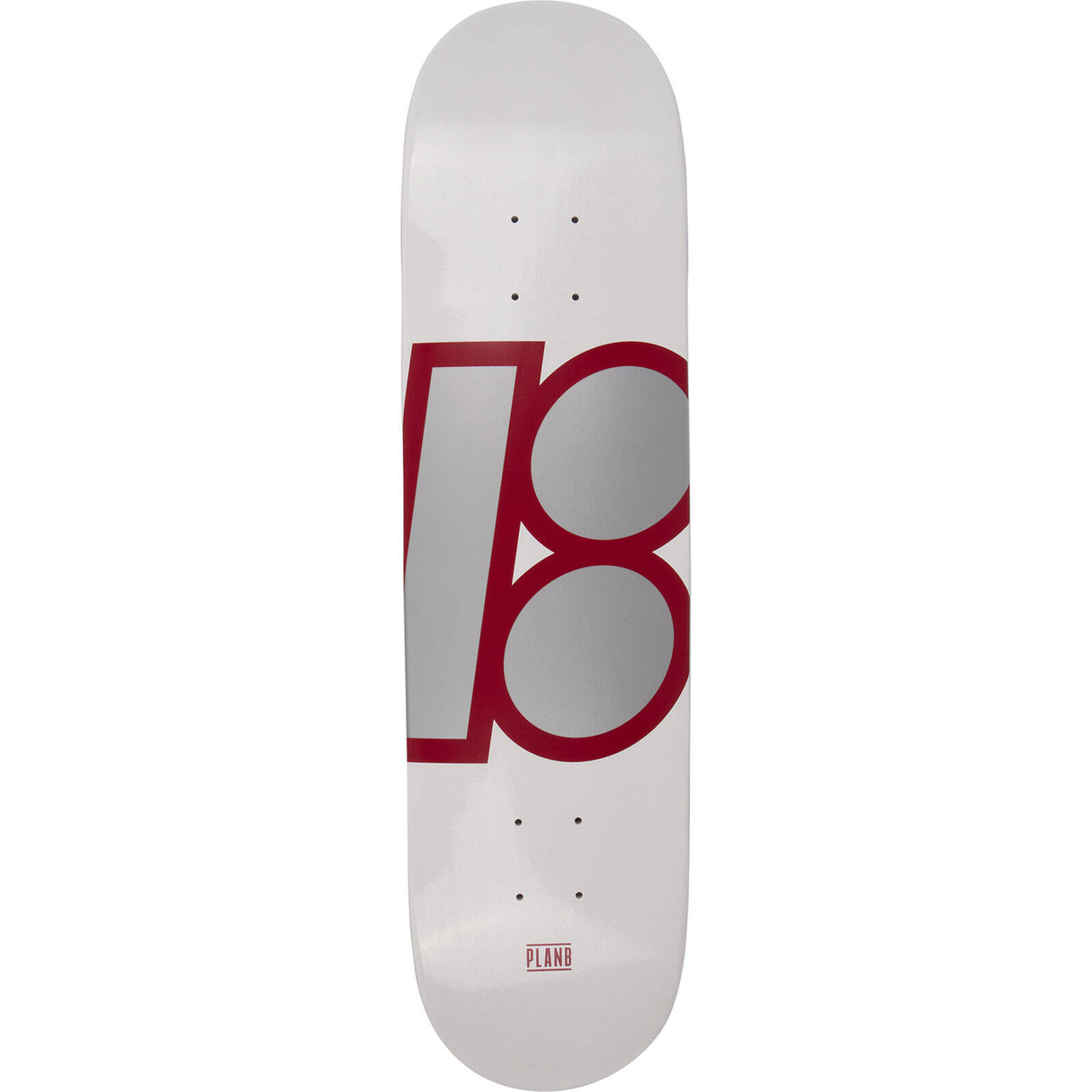 Plan B Full Dipper Shifted Skateboard Deck - White 7.87"
