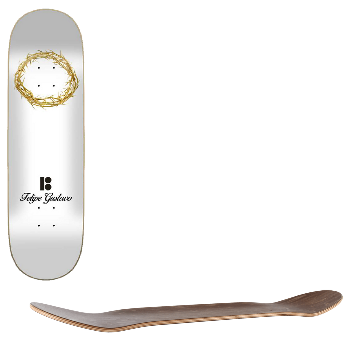 Plan B Gold Skateboard Deck - Gustavo 8"