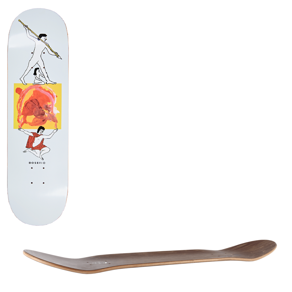 Polar Boserio Family Skateboard Deck - Blue 8.5"