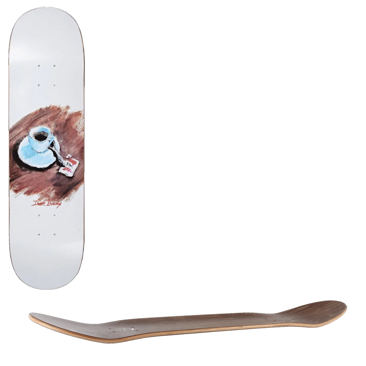 Polar Dane Brady Cimbalino Skateboard Deck - White 8.375''