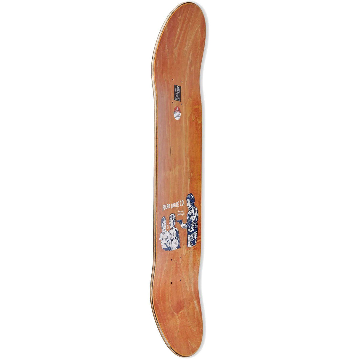 Polar Paul Grund Cold Streak Skateboard Deck - Orange 8.25''