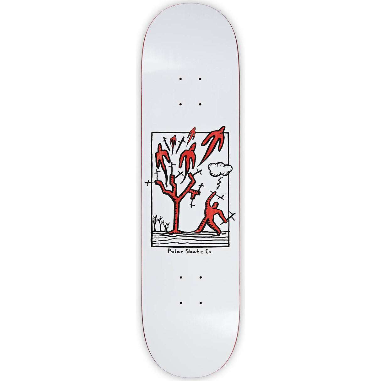 Polar Team Heaven Skateboard Deck - White 8.25"