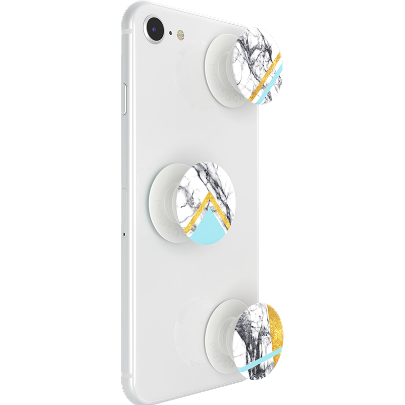 PopSockets PopMinis Grips - White Marble Glam - 2nd Gen