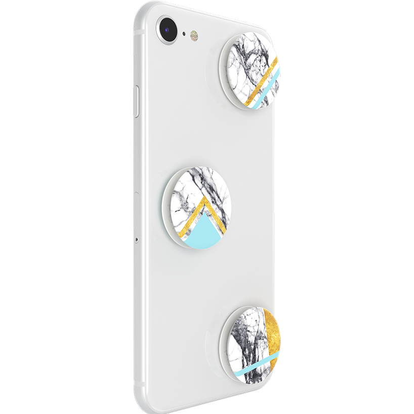 PopSockets PopMinis Grips - White Marble Glam - 2nd Gen