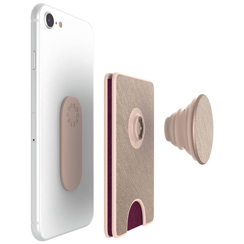 PopSockets PopWallet+ - Saffiano Rose Gold