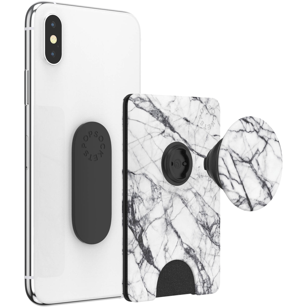 PopSockets PopWallet Plus - Dove White Marble