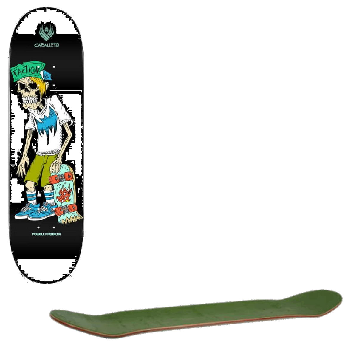 Powell Peralta Cab Fiction 243 Pro Flight Skateboard Deck - Black 8.25''