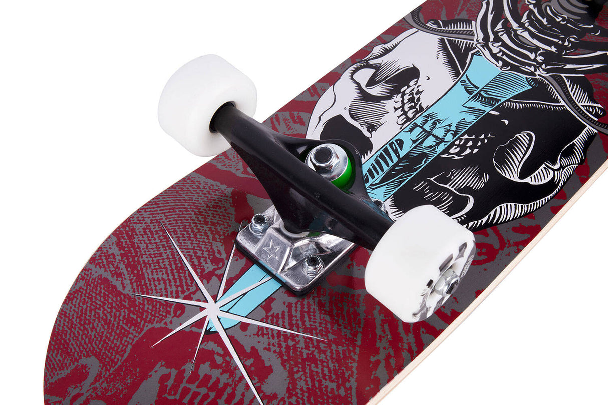 Powell Peralta Skull & Sword One Off Complete Skateboard - Burgundy 7.5"