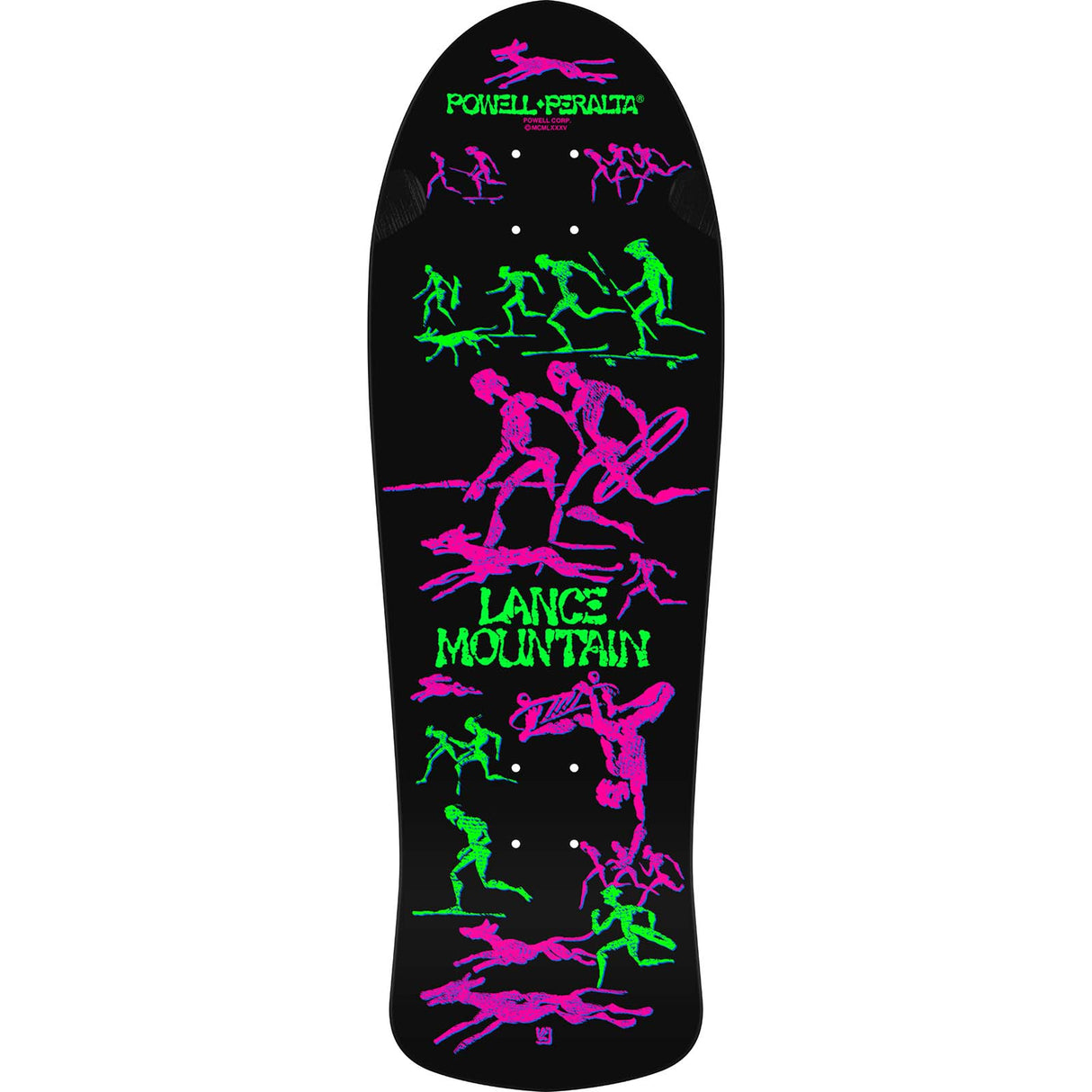 Powell Peralta Bones Brigade Series 14 Blacklight Edition Skateboard Deck - Mountain 9.90"