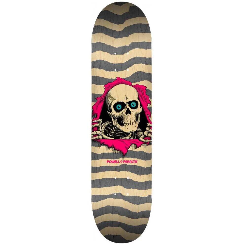 Powell Peralta Ripper Shape #243 Skateboard Deck - Natural/Grey 8.25''