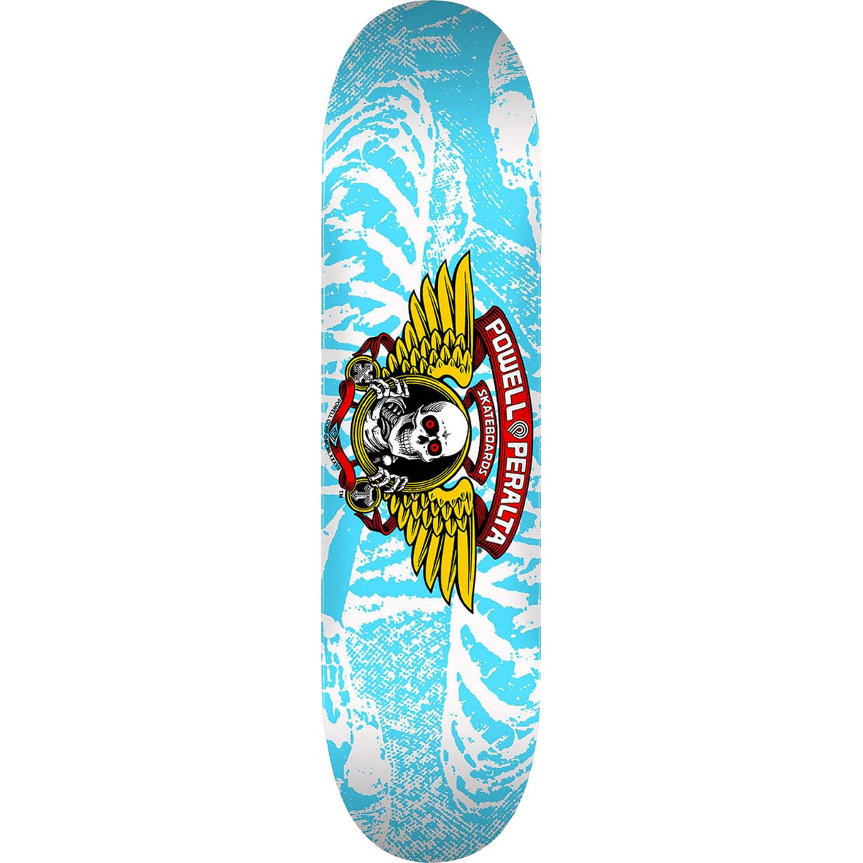 Powell Peralta Winged Ripper Skateboard Deck - Blue/White 8"